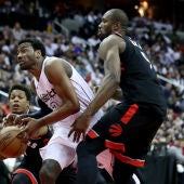 Ibaka, en una acción ante los Wizards