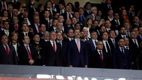 (22-04-2018) - Duelo de abucheos y aplausos al himno de Espa&ntilde;a en la final de la Copa del Rey entre el Barcelona y el Sevilla en el Wanda Metropolitano