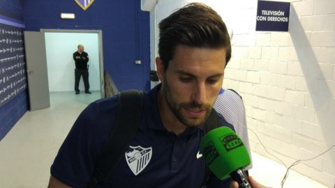 El centrocampista del M&aacute;laga, Adri&aacute;n Gonz&aacute;lez. 