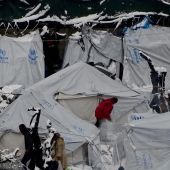 Imagen de archivo del campo de refugiados de Moria, en Lesbos