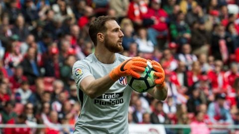 Jan Oblak, en un partido del Atl&eacute;tico de Madrid