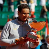 Rafa Nadal celebrando el título de Montecarlo Rafa Nadal celebrando el título de Montecarlo