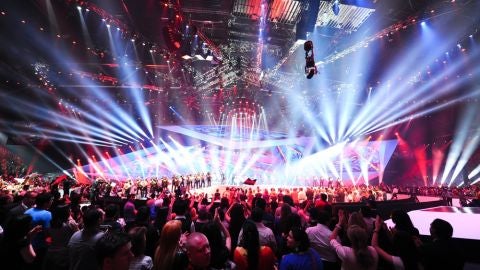 Vista del escenario durante Eurovisi&oacute;n 2018.