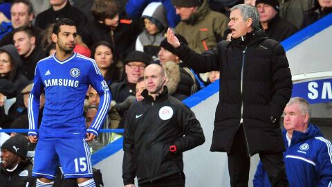 Salah y Mourinho, durante su etapa en el Chelsea