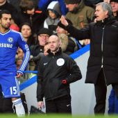 Salah y Mourinho, durante su etapa en el Chelsea