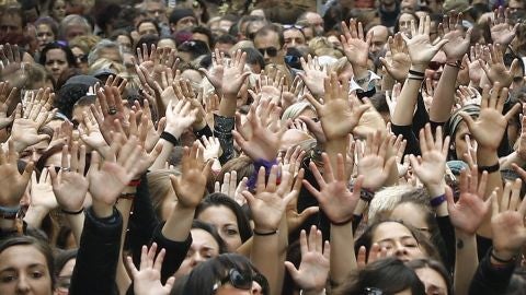 Manifestaci&oacute;n en Pamplona contra la sentencia de 'La Manada'