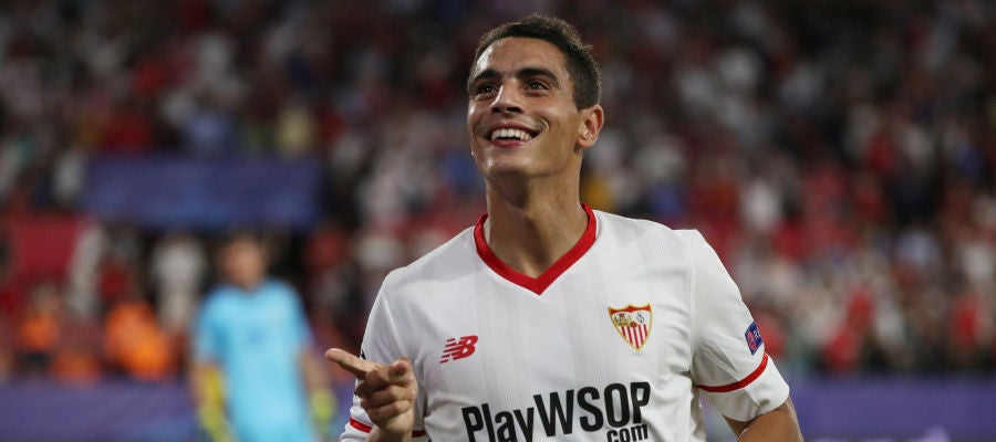 Ben Yedder celebrando un gol Ben Yedder celebrando un gol