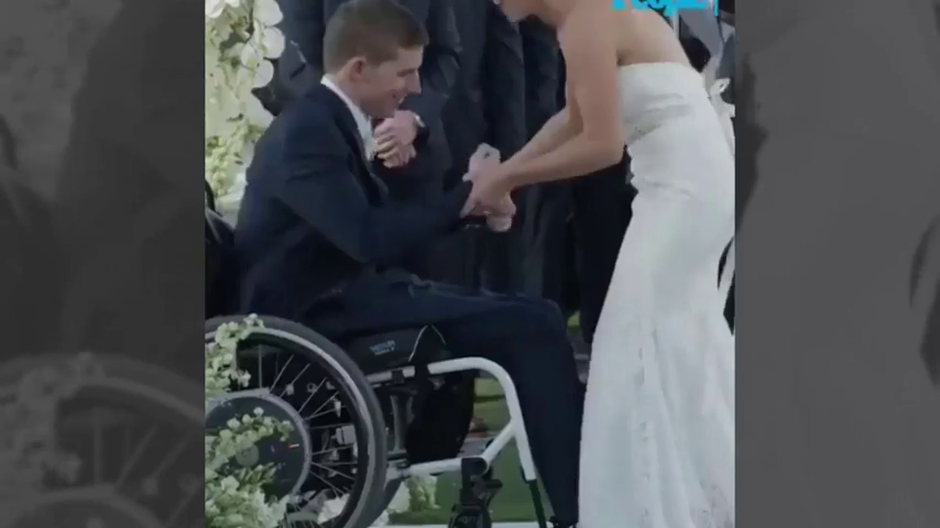 Un jugador de fútbol americano logra volver a andar el día de su boda tras quedarse parapléjico en 2010 Un jugador de fútbol americano logra volver a andar el día de su boda tras quedarse parapléjico en 2010