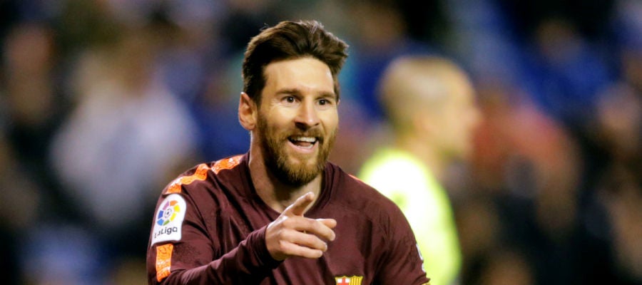 Messi celebra un gol Messi celebra un gol