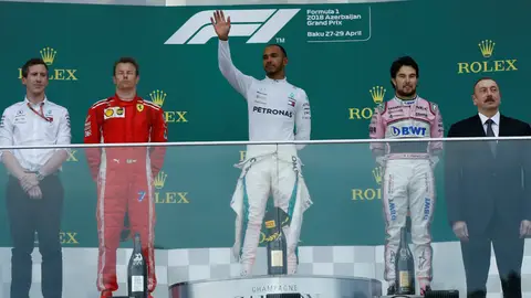 El podio del GP de Azerbaiyán El podio del GP de Azerbaiyán