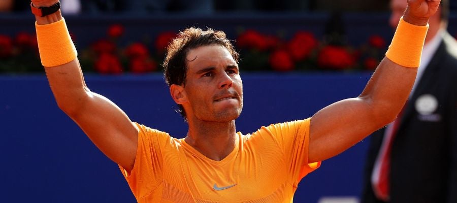 Rafa Nadal celebra su victoria Rafa Nadal celebra su victoria