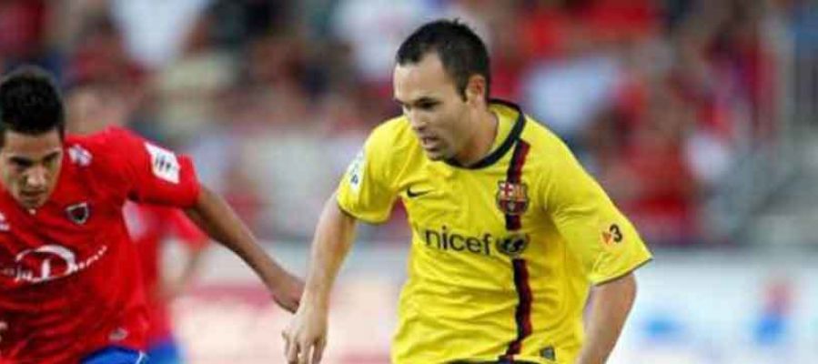 Andrés Iniesta frente al Numancia Andrés Iniesta frente al Numancia