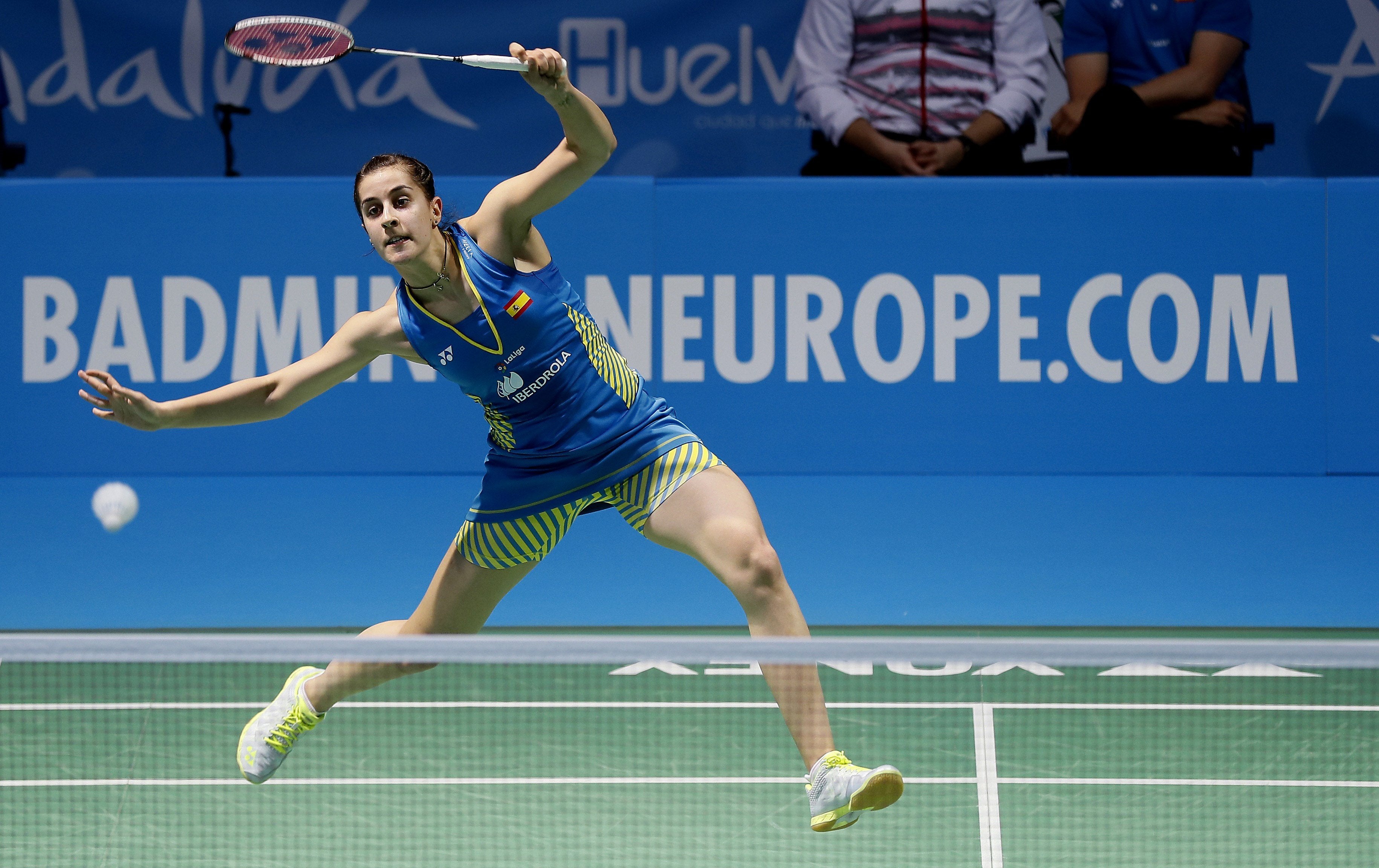 Carolina Marín, campeona del Europeo de bádminton tras ganar la final ante Kosetskaya Carolina Marín, campeona del Europeo de bádminton tras ganar la final ante Kosetskaya