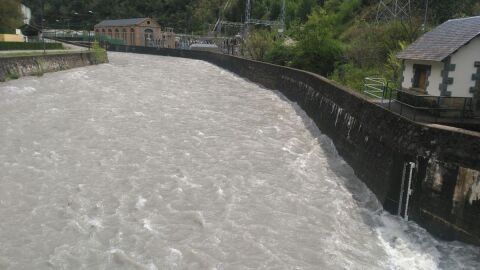 El r&iacute;o Cinca a su paso por Lafortunada