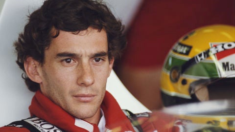 Ayrton Senna, en su &eacute;poca con McLaren