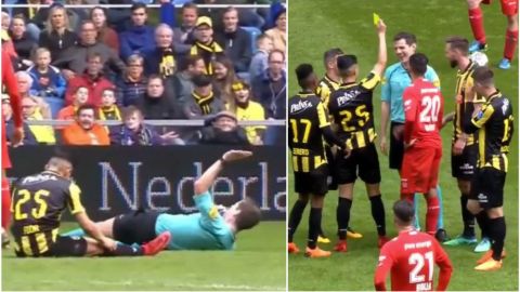 La broma de un jugador del Vitesse al &aacute;rbitro