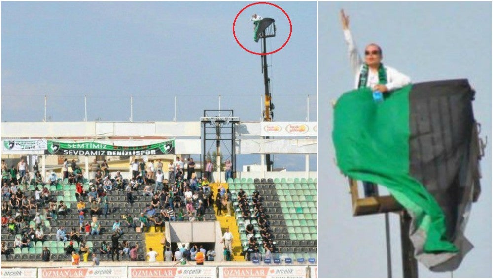 Lo nunca visto: sancionan a un aficionado sin poder entrar al estadio... ¡y alquila una grúa para ver a su equipo! Lo nunca visto: sancionan a un aficionado sin poder entrar al estadio... ¡y alquila una grúa para ver a su equipo!