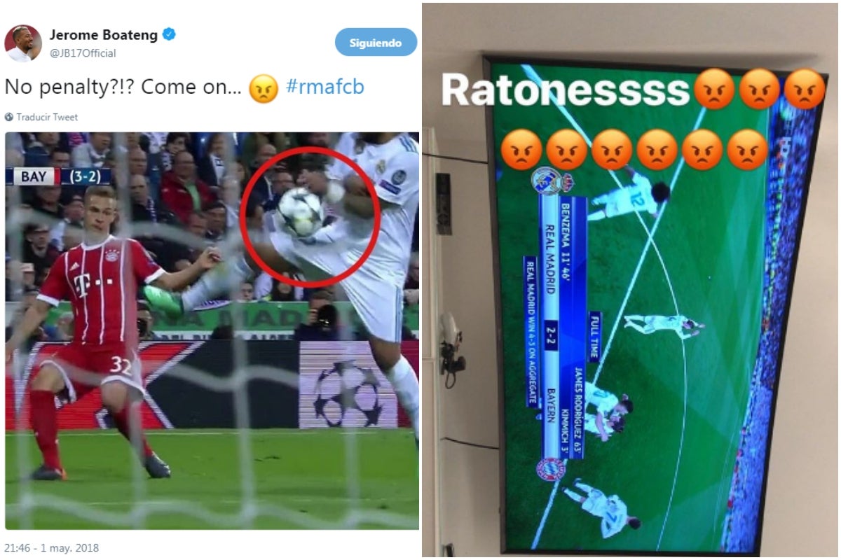 Arturo Vidal y Boateng claman contra el arbitraje: "Ratones" Arturo Vidal y Boateng claman contra el arbitraje: "Ratones"