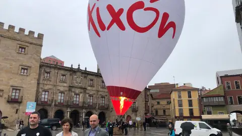 Globo aerostático en Gijón Presentación de la II Regata de Globos Aerostáticos