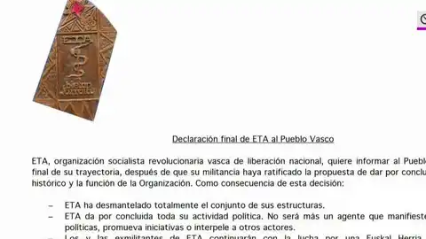 Comunicado de ETA Comunicado de ETA
