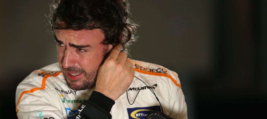 Fernando Alonso, tras una carrera Fernando Alonso, tras una carrera