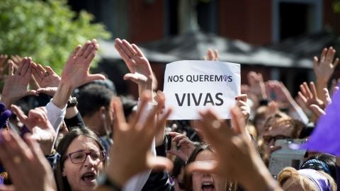 Imagen de archivo de una concentraci&oacute;n en Madrid contra la sentencia de La Manada