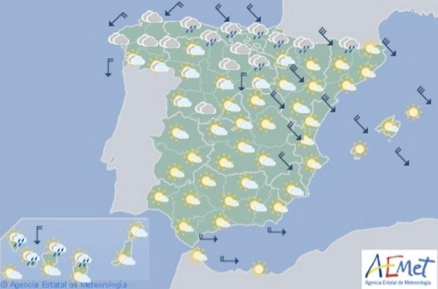 El Tiempo para las próximas horas El Tiempo para las próximas horas