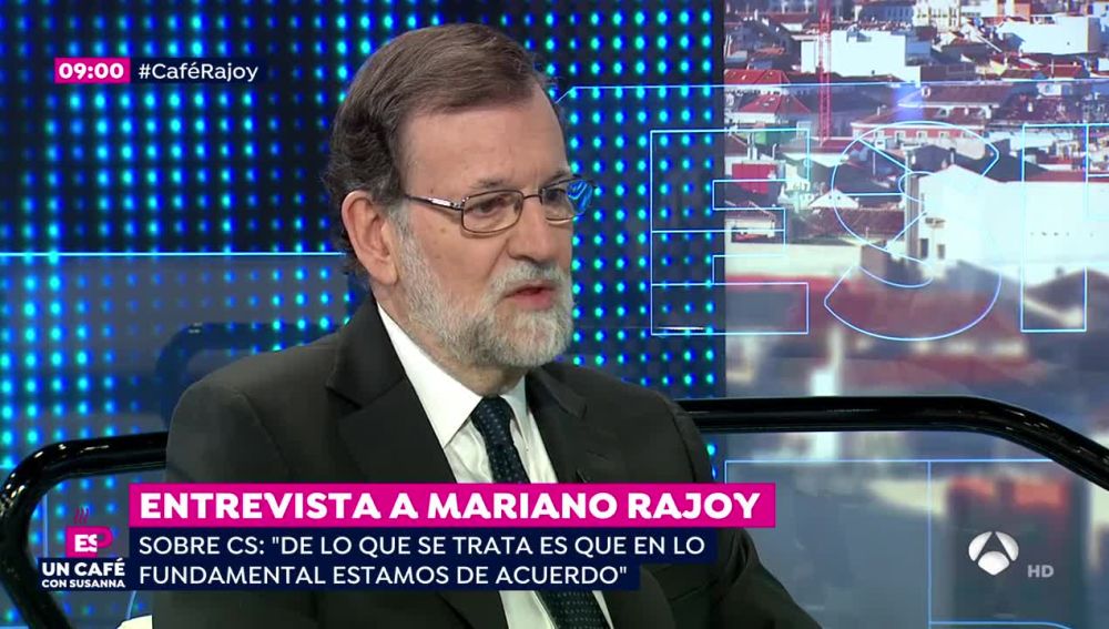 Mariano Rajoy durante la entrevista en Espejo Público