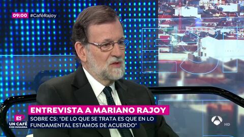 Mariano Rajoy durante la entrevista en Espejo P&uacute;blico