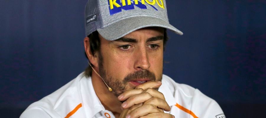 Fernando Alonso, en la rueda de prensa previa al GP de España Fernando Alonso, en la rueda de prensa previa al GP de España