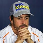Fernando Alonso, en la rueda de prensa previa al GP de España