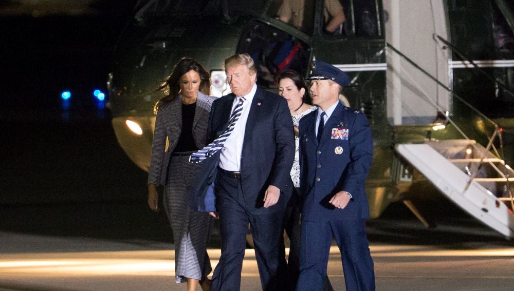 El presidente de EEUU, Donald Trump, y la primera dama Melania Trump 