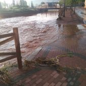 La tromba de agua dejó anegadas calles y explotaciones agrícolas de Carrizosa