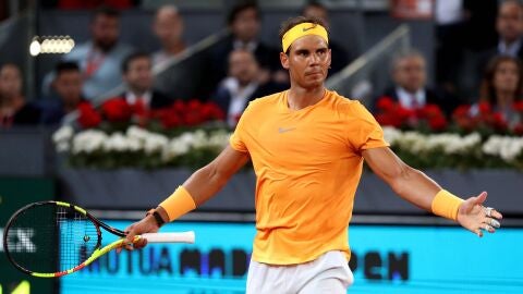 Rafa Nadal, en acci&oacute;n en el Mutua Madrid Open