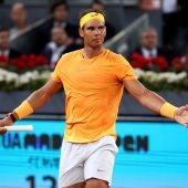 Rafa Nadal, en acción en el Mutua Madrid Open