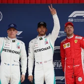 Lewis Hamilton, junto a Bottas y Vettel en Barcelona Lewis Hamilton, junto a Bottas y Vettel en Barcelona