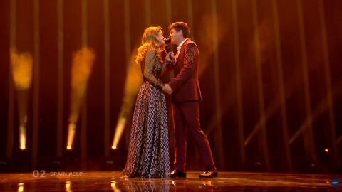 Amaia y Alfred durante su actuaci&oacute;n en la final de Eurovisi&oacute;n