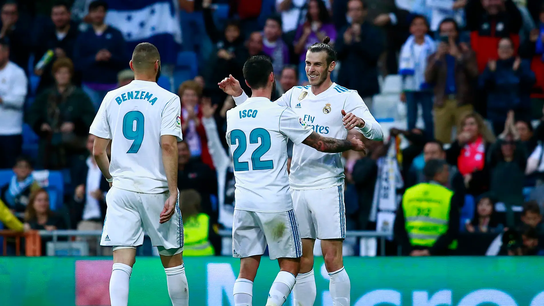 Bale celebra su gol en el Bernabéu