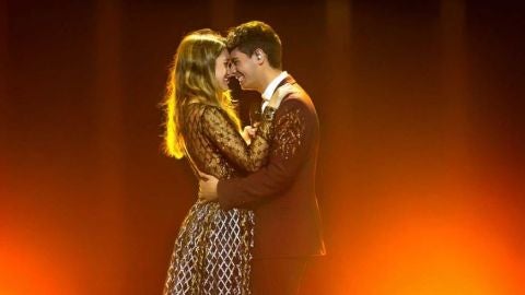 Amaia y Alfred en su actuaci&oacute;n en Eurovisi&oacute;n 2018