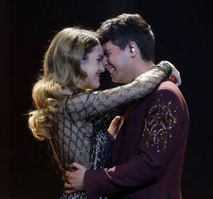 Alfred y Amaia durante su actuación en Eurovisión 2018 Alfred y Amaia durante su actuación en Eurovisión 2018