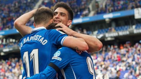 El Espanyol celebrando un gol