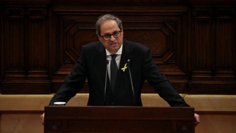 Quim Torra en la segunda sesi&oacute;n del debate de investidura