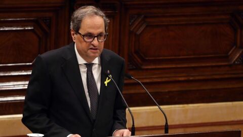 Quim Torra en el Parlament de Catalu&ntilde;a