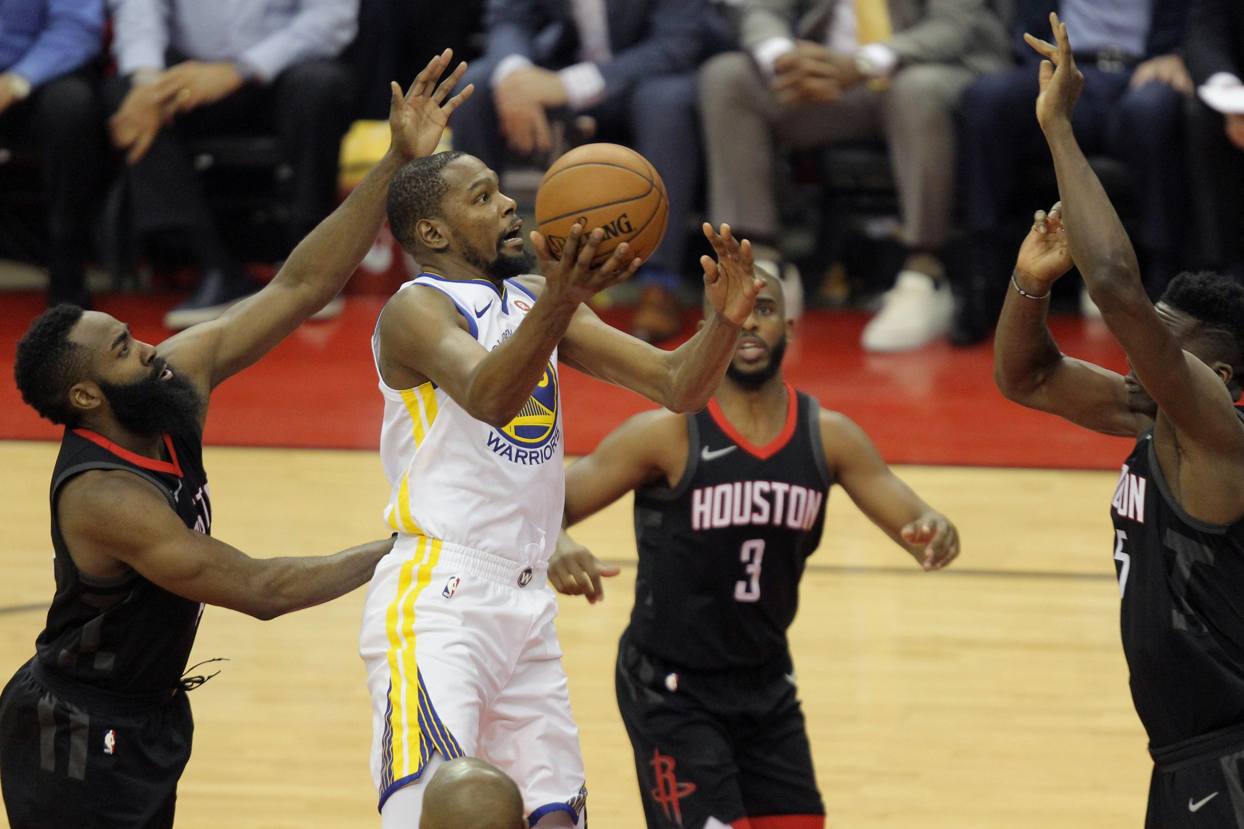 Los Warriors golpean primero en Houston: Durant brilla en el primer asalto Los Warriors golpean primero en Houston: Durant brilla en el primer asalto