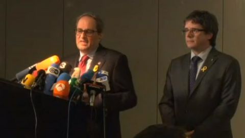 Quim Torra con Carles Puigdemont