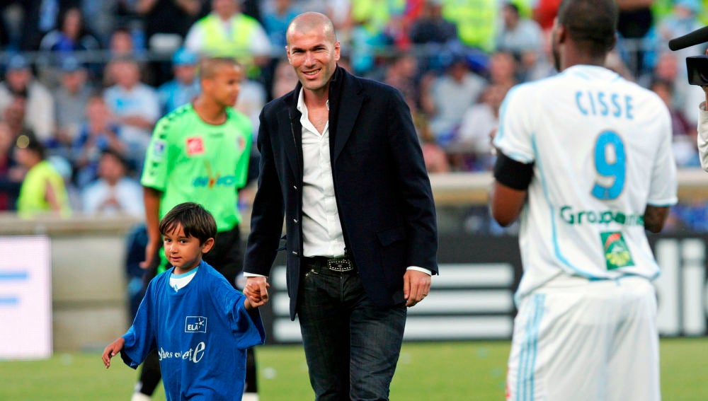 Zidane, antes de un encuentro del Marsella