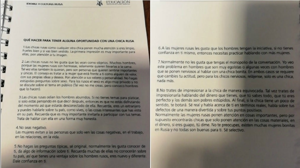 Polémico manual de la AFA para el Mundial: "Qué hacer para tener alguna oportunidad con una chica rusa" Polémico manual de la AFA para el Mundial: "Qué hacer para tener alguna oportunidad con una chica rusa"