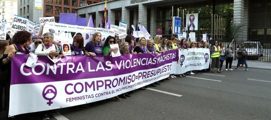 Imagen de archivo: protesta contra la violencia machista.