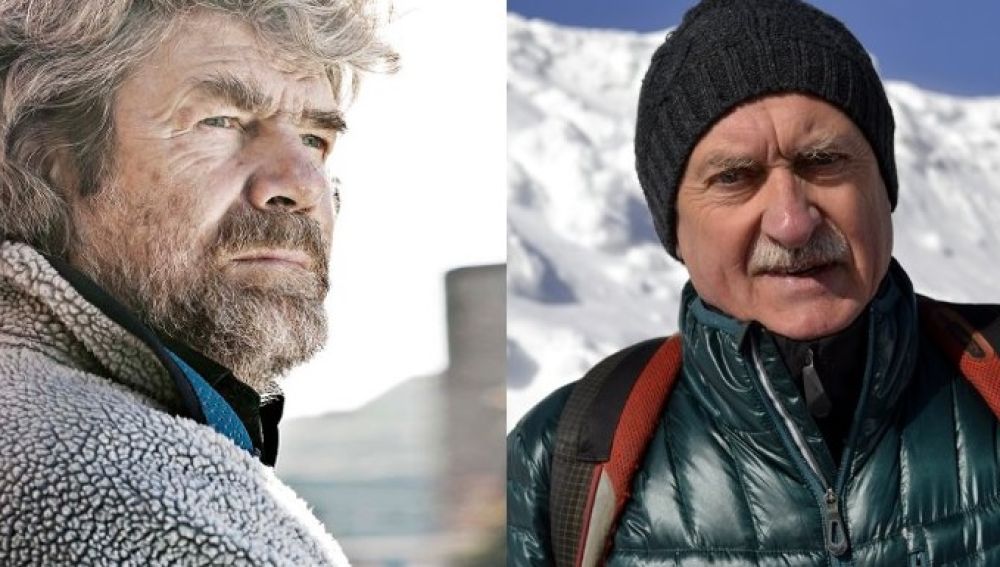 Los alpinistas Reinhold Messner y Krzysztof Wielicki
