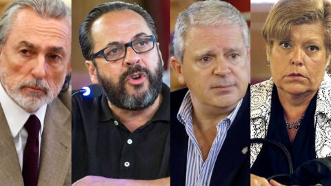 Francisco Correa, Pablo Crespo y &Aacute;lvaro P&eacute;rez "El bigotes" y la exconsejera valenciana Milagrosa Martinez